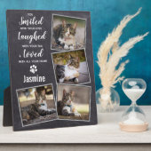 Rustic Pet Loss Cat Memorial Fotoplaat (Zijkant)