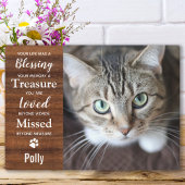 Rustic Pet Loss Cat Memorial Fotoplaat