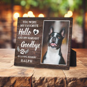 Rustic Pet Loss Foto Memorial & Sympathie Quote Fotoplaat