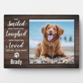 Rustic Pet Loss Gift Personalized Pet Memorial Fotoplaat (voorkant)