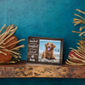 Rustic Pet Loss Gift Personalized Pet Memorial Fotoplaat (Zijkant)