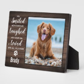Rustic Pet Loss Gift Personalized Pet Memorial Fotoplaat (Zijkant)