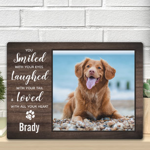 Rustic Pet Loss Gift Personalized Pet Memorial Fotoplaat