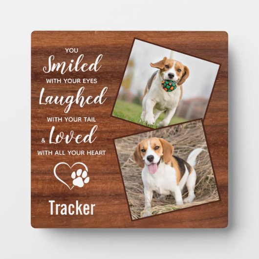 Rustic Pet Loss Keepaardfoto Fotoplaat (Voorkant)