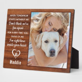 Rustic Pet Loss Keepomwille Dog Foto Pet Memorial Fotoplaat (Zijkant)