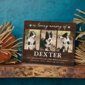 Rustic Pet Loss Memorial 3 Fotoplaat (Zijkant)