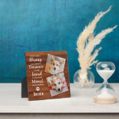 Rustic Pet Loss Personalized Photo Pet Memorial Fotoplaat (Insitu)