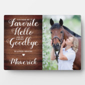 Rustic Pet Loss Persoonlijke foto van paarden Fotoplaat (voorkant)