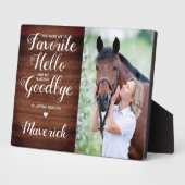 Rustic Pet Loss Persoonlijke foto van paarden Fotoplaat (Zijkant)