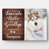 Rustic Pet Loss Persoonlijke foto van Pet Fotoplaat (voorkant)