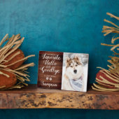 Rustic Pet Loss Persoonlijke foto van Pet Fotoplaat (Zijkant)