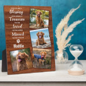 Rustic Pet Loss Photo Collage Pet Memorial Fotoplaat (Zijkant)