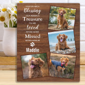Rustic Pet Loss Photo Collage Pet Memorial Fotoplaat