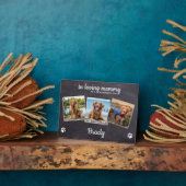 Rustic Pet Memorial 3 Foto in Loving Memory Fotoplaat (Zijkant)