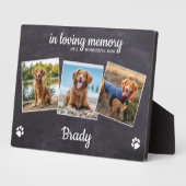 Rustic Pet Memorial 3 Foto in Loving Memory Fotoplaat (Zijkant)