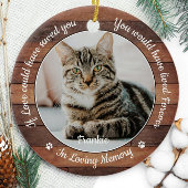 Rustic Pet Memorial Cat 2 Fotosympathie Keramisch Ornament