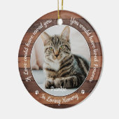 Rustic Pet Memorial Cat 2 Fotosympathie Keramisch Ornament (Links)