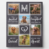 Rustic Pet Memorial Custom Unieke 6 Photo Collage Fotoplaat (Voorkant)