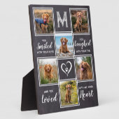 Rustic Pet Memorial Custom Unieke 6 Photo Collage Fotoplaat (Zijkant)