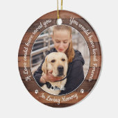 Rustic Pet Memorial Dog 2 Fotosympathie Keramisch Ornament (Links)