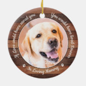 Rustic Pet Memorial Dog 2 Fotosympathie Keramisch Ornament (Achterkant)