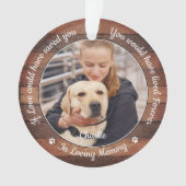 Rustic Pet Memorial Dog 2 Fotosympathie Ornament (voorkant)