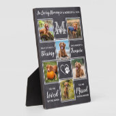 Rustic Pet Memorial Dog Loss Gift Unique 6 Photo Fotoplaat (Zijkant)