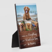 Rustic Pet Memorial Dog Loss Herdenking 4 Foto Fotoplaat (Zijkant)