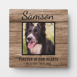 Rustic Pet Memorial Foto Fotoplaat