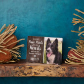 Rustic Pet Memorial | Foto Keepslag Fotoplaat (Zijkant)
