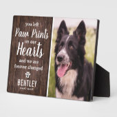 Rustic Pet Memorial | Foto Keepslag Fotoplaat (Zijkant)