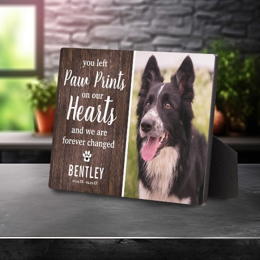 Rustic Pet Memorial | Foto Keepslag Fotoplaat