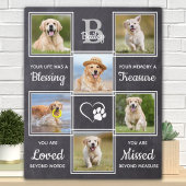Rustic Pet Memorial Gift Personalized 6 Dog Foto Fotoplaat