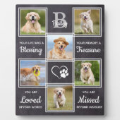Rustic Pet Memorial Gift Personalized 6 Dog Foto Fotoplaat (Voorkant)
