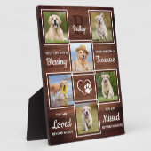 Rustic Pet Memorial Herdenking Uniek 6 Dog Foto Fotoplaat (Zijkant)