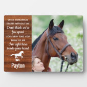 Rustic Pet Memorial Horse Fotoplaat (voorkant)
