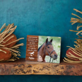 Rustic Pet Memorial Horse Fotoplaat (Zijkant)