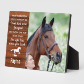 Rustic Pet Memorial Horse Fotoplaat (Zijkant)