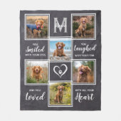 Rustic Pet Memorial Keepomwille Photo Collage Fleece Deken (Voorkant)