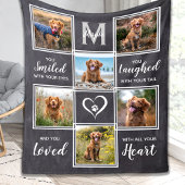 Rustic Pet Memorial Keepomwille Photo Collage Fleece Deken