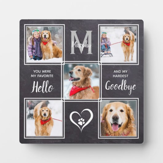 Rustic Pet Memorial Keepomwille Photo Collage Fotoplaat (Voorkant)