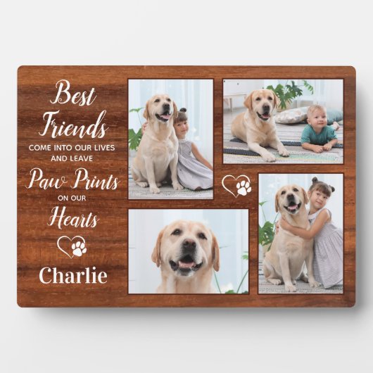 Rustic Pet Memorial Keepomwille Photo Collage Fotoplaat (voorkant)