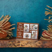 Rustic Pet Memorial Keepomwille Photo Collage Fotoplaat (Zijkant)