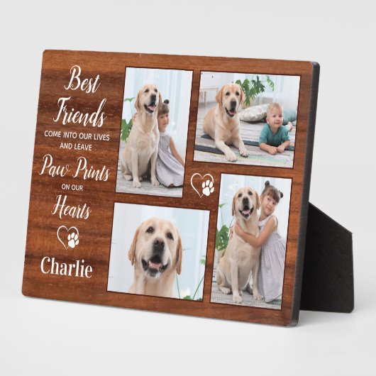 Rustic Pet Memorial Keepomwille Photo Collage Fotoplaat (Zijkant)