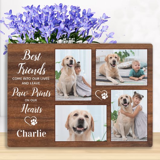 Rustic Pet Memorial Keepomwille Photo Collage Fotoplaat