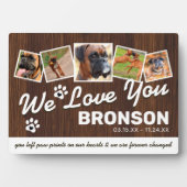 Rustic Pet Memorial Keepslag Fotoplaat (voorkant)