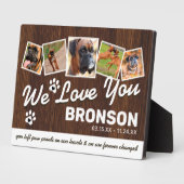 Rustic Pet Memorial Keepslag Fotoplaat (Zijkant)