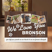 Rustic Pet Memorial Keepslag Fotoplaat