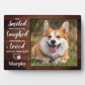 Rustic Pet Memorial Personalized Dog Loss Photo Fotoplaat (voorkant)