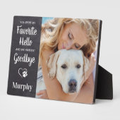 Rustic Pet Memorial Persoonlijke foto van Dog Fotoplaat (Zijkant)